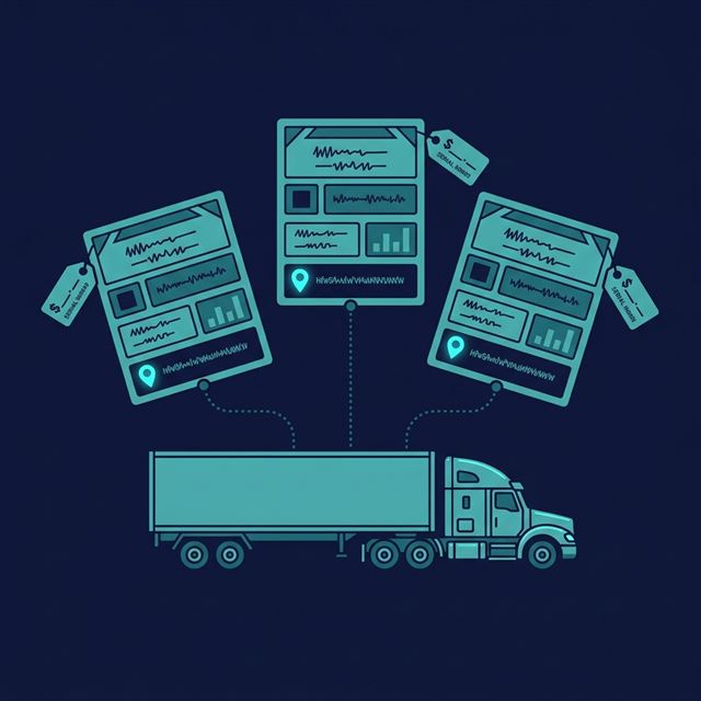 Loads and bids on a freight marketplace board